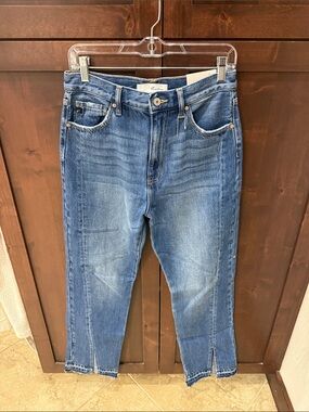 KanCan Medium Blue Cropped Slim Ankle Jeans